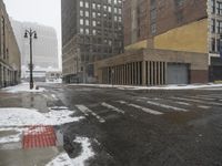 Urban Winter Architecture: A Brick Wall in the City