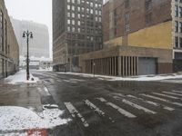 Urban Winter Architecture: A Brick Wall in the City