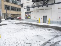 Urban Winter Scene in Detroit