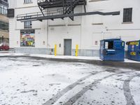 Urban Winter Scene in Detroit