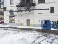 Urban Winter Scene in Detroit