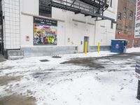 Urban Winter Scene in Detroit