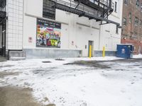 Urban Winter Scene in Detroit