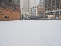 Urban Winter: Snowy Downtown Detroit