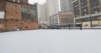 Urban Winter: Snowy Downtown Detroit
