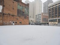 Urban Winter: Snowy Downtown Detroit