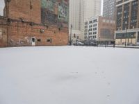Urban Winter: Snowy Downtown Detroit