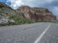 USA Asphalt Road: Embracing Mountain Landscapes