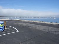 USA Beach: Parking Lot with Ocean View