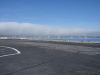 USA Beach: Parking Lot with Ocean View