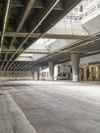 USA Bridge: Metal Beams and Tire Tracks