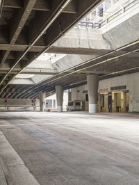 USA Bridge: Metal Beams and Tire Tracks