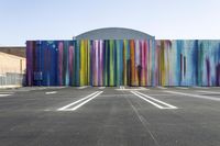 USA Building: Facade and Structure next to Road