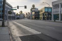 USA City Business District Concrete Street 001