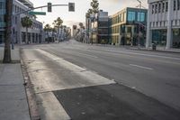 USA City Business District Concrete Street