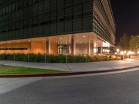 USA City Life and Illuminated Street Lights