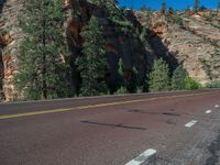 USA's Clear Sky Landscape: Road through Zion National Park