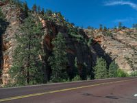 USA's Clear Sky Landscape: Road through Zion National Park