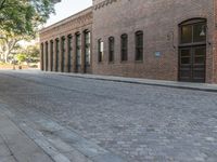 USA: Cobble Stone Streets in an Urban Scene