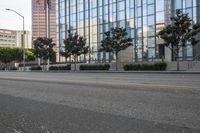 Corporate Headquarters Building with Glass Wall in the USA