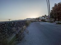 USA Dawn: Asphalt Road with Coastal Views