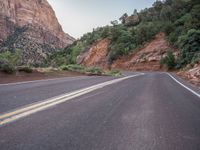 USA's Dawn: A Hard Shadow Road in Zion National Park