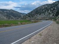 USA Day Trip: Asphalt Road Through Mountain Landscape