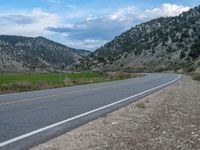 USA Day Trip: Asphalt Road Through Mountain Landscape