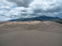 USA Desert Landscape: Mountains and Sand Dunes