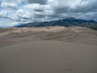 USA Desert Landscape: Mountains and Sand Dunes