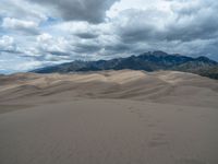 USA Desert Landscape: Mountains and Sand Dunes