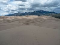 USA Desert Landscape: Mountains and Sand Dunes