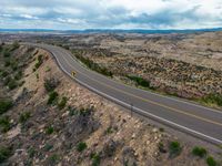 USA's Elevated Road: An Aerial View of Utah's Stunning Landscape