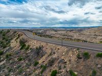 USA's Elevated Road: An Aerial View of Utah's Stunning Landscape