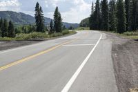 USA Landscape: Asphalt Road, Mountain, Forest 002