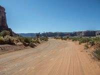 USA Landscape: Clear Sky Dirt and Gravel Roads