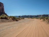 USA Landscape: Clear Sky Dirt and Gravel Roads