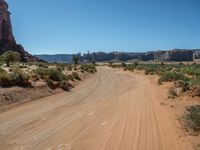 USA Landscape: Clear Sky Dirt and Gravel Roads