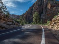 USA Landscape: Mountain Road with Shadow