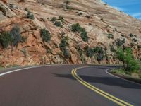 USA Landscape: Road on a Clear Day with Majestic Mountains