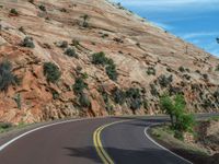 USA Landscape: Road on a Clear Day with Majestic Mountains