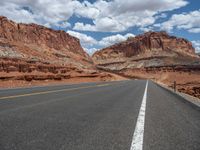 USA Landscape: Road with Clouds and a Beautiful Day