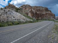 USA Landscape: Road Through Clouds and Mountains