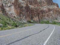 USA Landscape: Road Through Nature and Mountains