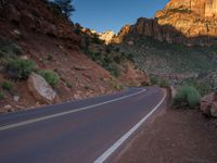 USA Landscape: Road, Shadow, and Mountain