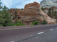 USA Landscape: Road in Zion National Park