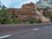 USA Landscape: Road in Zion National Park