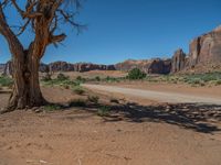 USA Landscape: Shadows on Dirt and Gravel Roads