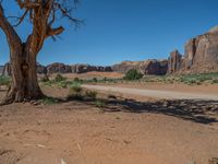 USA Landscape: Shadows on Dirt and Gravel Roads