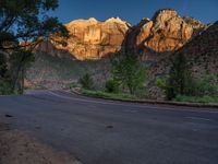 USA Landscape: Shadows and Mountains at Dawn